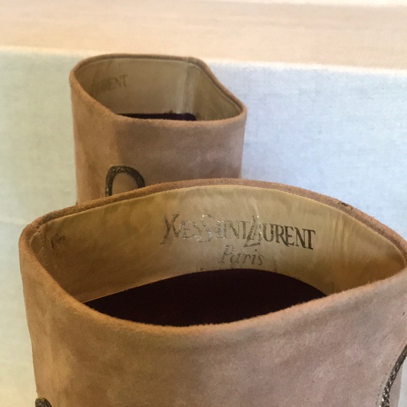 YSL Yves Saint Laurent suede knee high boots 8B - Picture 2 of 5